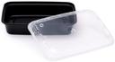Cubeware Black Reusable Container with Vented Lid Set -- 150 set per case