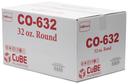Cubeware Black Container with Clear Vented Lid, 32 Ounce -- 150 set per case.