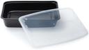 Cubeware Black Reusable Container with Vented Clear Lid Set -- 100 set per case