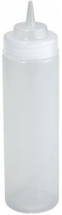 Winco Clear Wide Mouth 12 Ounce Squeeze Bottle, 6 count per pack -- 12 per case