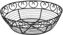 Winco Black Wire Bread Fruit Round Basket, 8 inch -- 48 per case