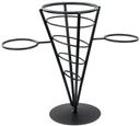 Winco Black Wire Single Cone French Fry Holder -- 12 per case