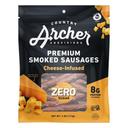 Country Archer Jerky Co Cheese Infused Premium Pork and Beef Smoked Sausages, 4 Ounce -- 10 per case