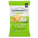 Community Snacks Sour Cream and Onion Kettle Cooked Potato Chips, 5 Ounce -- 12 per case