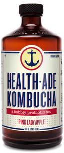 Health-Ade Pink Lady Apple Kombucha, 16 Fluid Ounce -- 6 per case