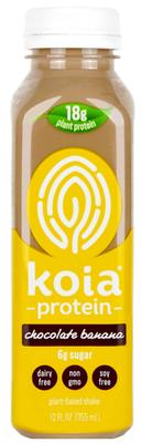 Koia Chocolate Banana Plant Based Protein Drink -- 6 per case