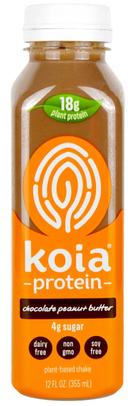 Koia Chocolate Peanut Butter Plant Based Protein Drink -- 6 per case