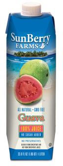 Sunberry Farms Guava 100 Percent Juice, 33.81 Fluid Ounce -- 6 per case