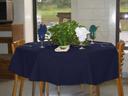 Intedge Navy 100 Percent Polyester Round Tablecloth, 72 inch 