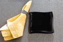 Square Waves Black Compartment Salad Plate, 7 inch -- 120 per case.
