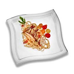 Waves Square Black Plastic Plate, 10 inch -- 120 per case.