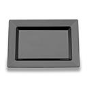 Rectangle Black Dessert Plate, 10 count per pack -- 12 per case.