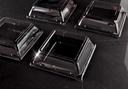 Squares 8 inch Salad Plate Clear Pet Lid Only -- 120 per case.
