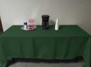 Intedge Hunter Green Poly/Cotton Tablecloth, 64 x 120 inch 