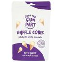 Just The Fun Part Bite-Size Mini White Chocolate Filled Waffle Cones, 4.23 Ounce -- 6 per case