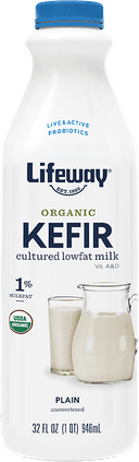 Lifeway Organic Probiotic Low Fat Plain Kefir, 32 Ounce -- 6 per case.