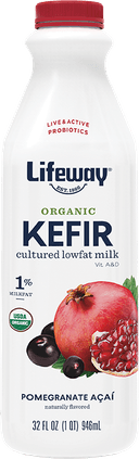 Lifeway Organic Probiotic Low Fat Pomegranate Acai Kefir, 32 Ounce -- 6 per case.