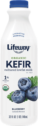 Lifeway Organic Probiotic Low Fat Blueberry Kefir, 32 Ounce -- 6 per case.