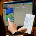 National Checking Company Guest Check Board - 1 Part Green, 16 Line, 3.5 x 6.75 inch -- 2500 per case.