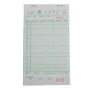 National Checking Company Guest Check Board - 1 Part Green, 14 Line, 4.20 x 8.00 inch -- 2500 per case.