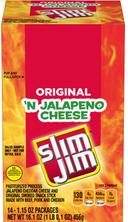 Slim Jim Original N Jalapeno Cheese Beef Snack Stick, 1.15 Ounce - 14 count per pack -- 6 packs per case