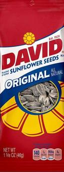 David Original in Shell Unpriced Sunflower Seeds, 1.62 Ounce -- 144 per case