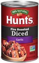 Hunts Diced Fire Roasted Tomatoes with Garlic, 14.5 Ounce Can -- 12 per case