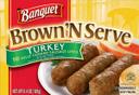 Banquet Brown and Serve Turkey Breakfast Sausage Link, 6.4 Ounce -- 12 per case.