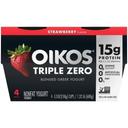 Oikos Triple Zero Nonfat Strawberry Blended Greek Yogurt, 21.2 Ounce -- 6 per case