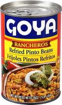 Goya Rancheros Refried Pinto Beans, 16 Ounce -- 12 per case.