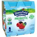 Stonyfield Farm Organic Wild Berry Yogurt Smoothie, 6 Ounce - 4 per pack -- 6 packs per case.