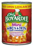 Chef Boyardee Abc and 123 Mini Bite Pasta, 15 Ounce -- 24 per case