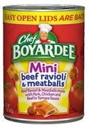 Conagrafoods Chef Boyardee Mini Ravioli Pasta with Mini Meatballs, 15 Ounce -- 24 per case