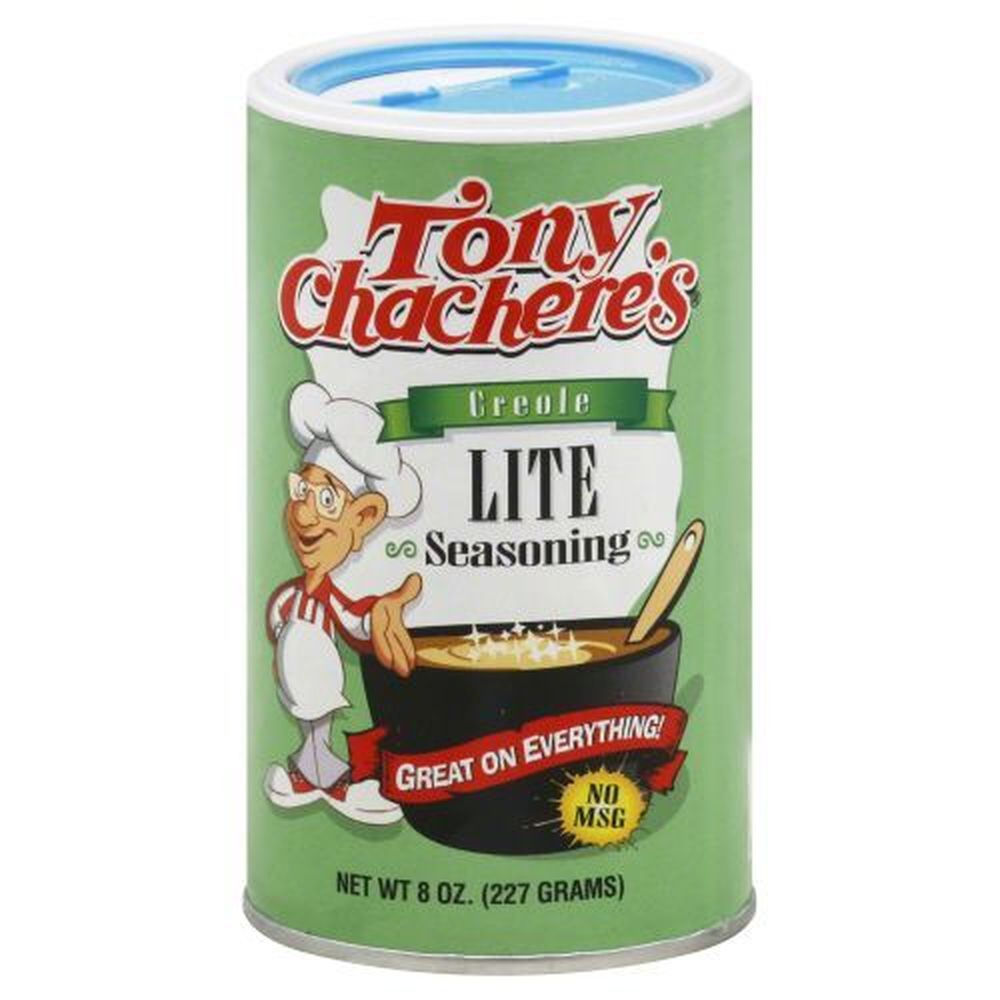 Tony Chacheres Creole Lite Salt Seasoning, 8 Ounce -- 6 per case