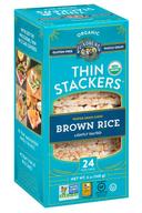 Lundberg Family Farms Family Farms Thin Stackers Lightly Salted Brown Rice Cake, 6 Ounce -- 6 per case