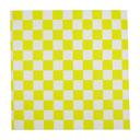 Durable Packaging 12 x 12 inch Yellow Check Wax Sheet, 1000 count - 5 per case