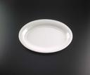 Party Tray Oval White Platter, 11 x 16 inch -- 25 per case.
