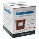 Dissolvemark 2 x 3 inch Shelf Life Food Rotation Labels, 250 count per roll -- 24 rolls per case.