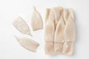 Pana Pesca Fully Cleaned Todarodes Raw Squid Tubes - 3/5 inch Tubes, 2.5 Pound -- 4 per case.
