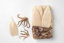 Pana Pesca Fully Cleaned Todarodes Raw Squid Tubes and Tentacles - 5/8 inch Tubes, 2.5 Pound -- 4 per case.