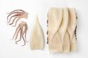 Pana Pesca Fully Cleaned Todarodes Raw Squid Tubes and Tentacles - 8/1 inch Tubes, 2.5 Pound -- 4 per case.
