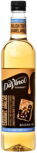 Davinci Gourmet Sugar Free English Toffee Syrup, 750 Milliliter -- 12 per case