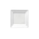 Buffalo Bright White Ware Undecorated Rolled Edge Square Plate -- 36 per case.