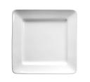Buffalo Bright White Ware Undecorated Rolled Edge Square Plate, 12 inch -- 12 per case.