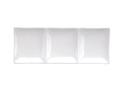 Buffalo Bright White Ware Rolled Edge Undecorated 3 Compartment Platter -- 12 per case.