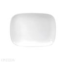 Buffalo Cream White Undecorated Narrow Rim Rectangle Platter, 12 5/8 inch -- 12 per case.