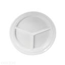 Buffalo Cream White Rolled Edge Undecorated Compartment Plate, 9 1/2 inch -- 12 per case.