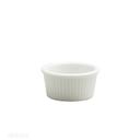 Buffalo Bright White Ware Undecorated Rolled Edge Fluted Ramekin, 2 1/2 Ounce -- 36 per case.