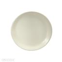 Buffalo Cream White Undecorated Narrow Rim Coupe Plate, 5 7/16 inch -- 36 per case.