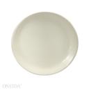 Buffalo Cream White Undecorated Narrow Rim Coupe Plate, 7 1/4 inch -- 36 per case.
